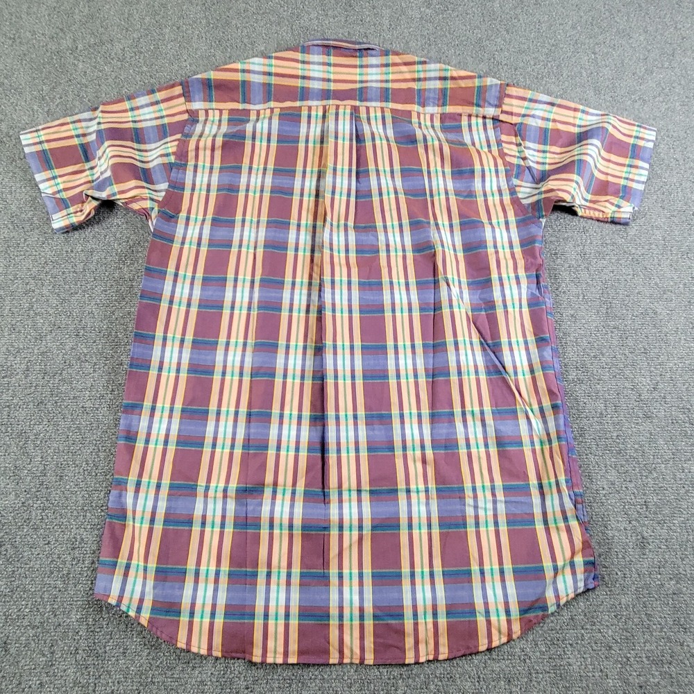 Viyella Shirt Men's Medium Button Down Collar Plaid Short Sleeve - Picture 3 of 8